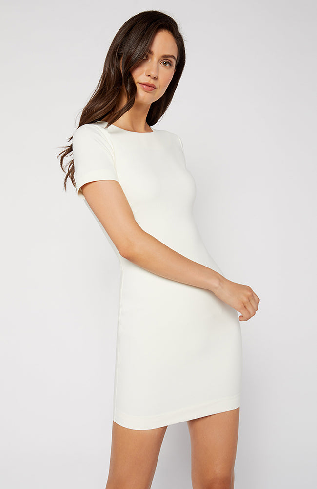 Manhattan Short Sleeve White Dress ...